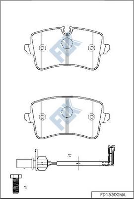 FBK FD15300MA - Brake Pad Set, disc brake autospares.lv