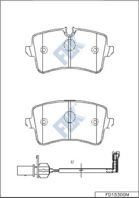 FBK FD15300M - Brake Pad Set, disc brake autospares.lv