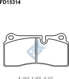 FBK FD15314 - Brake Pad Set, disc brake autospares.lv