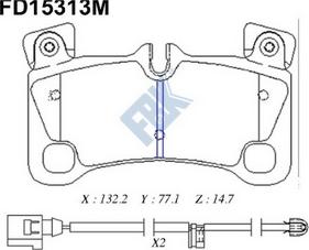 FBK FD15313M - Brake Pad Set, disc brake autospares.lv