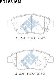 FBK FD16316M - Brake Pad Set, disc brake autospares.lv