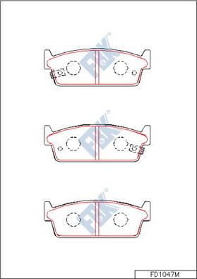 FBK FD1047M - Brake Pad Set, disc brake autospares.lv