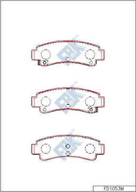 FBK FD1053M - Brake Pad Set, disc brake autospares.lv