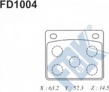 FBK FD1004 - Brake Pad Set, disc brake autospares.lv