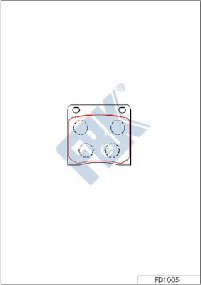 FBK FD1005 - Brake Pad Set, disc brake autospares.lv