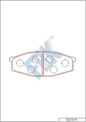 FBK FD1014 - Brake Pad Set, disc brake autospares.lv