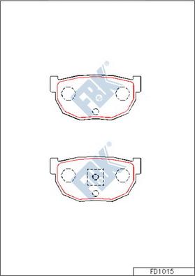 FBK FD1015 - Brake Pad Set, disc brake autospares.lv