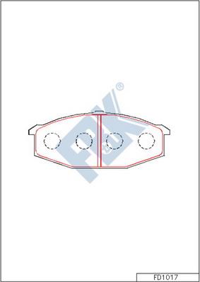 FBK FD1017 - Brake Pad Set, disc brake autospares.lv