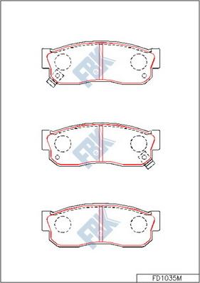 FBK FD1035M - Brake Pad Set, disc brake autospares.lv