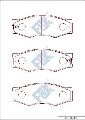 FBK FD1031M - Brake Pad Set, disc brake autospares.lv