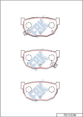 FBK FD1033M - Brake Pad Set, disc brake autospares.lv