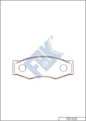 FBK FD1025 - Brake Pad Set, disc brake autospares.lv