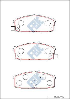 FBK FD1028M - Brake Pad Set, disc brake autospares.lv