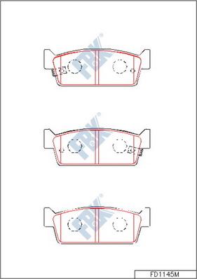 FBK FD1145M - Brake Pad Set, disc brake autospares.lv