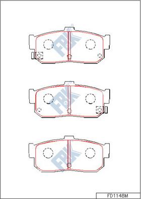 FBK FD1148M - Brake Pad Set, disc brake autospares.lv