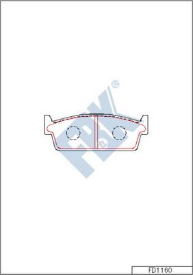 FBK FD1160 - Brake Pad Set, disc brake autospares.lv