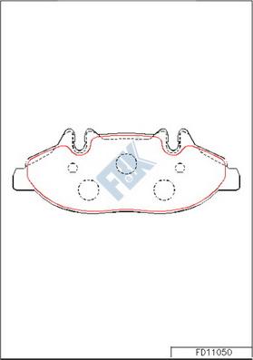 FBK FD11050 - Brake Pad Set, disc brake autospares.lv