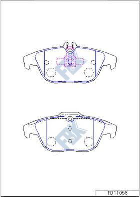 FBK FD11058 - Brake Pad Set, disc brake autospares.lv