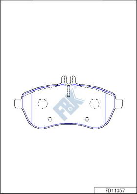 FBK FD11057 - Brake Pad Set, disc brake autospares.lv