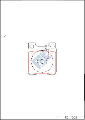 FBK FD11005 - Brake Pad Set, disc brake autospares.lv