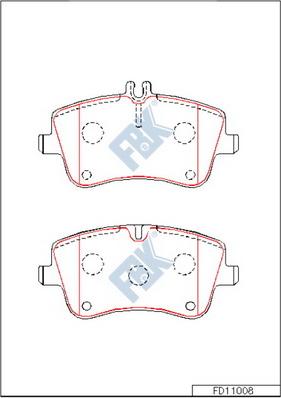 FBK FD11008 - Brake Pad Set, disc brake autospares.lv