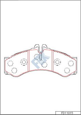 FBK FD11015 - Brake Pad Set, disc brake autospares.lv