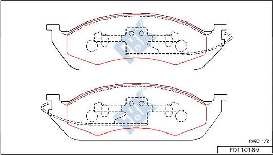 FBK FD11018M - Brake Pad Set, disc brake autospares.lv