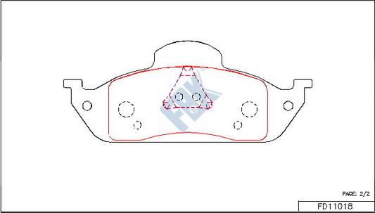 FBK FD11018 - Brake Pad Set, disc brake autospares.lv