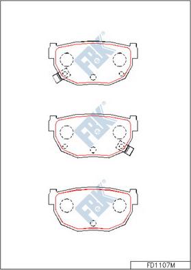 FBK FD1107M - Brake Pad Set, disc brake autospares.lv