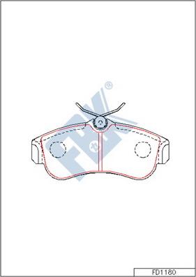 FBK FD1180 - Brake Pad Set, disc brake autospares.lv