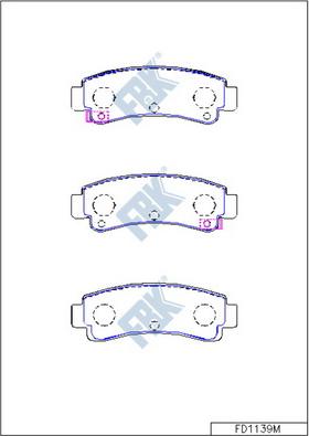 FBK FD1139M - Brake Pad Set, disc brake autospares.lv