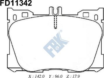 FBK FD11342 - Brake Pad Set, disc brake autospares.lv