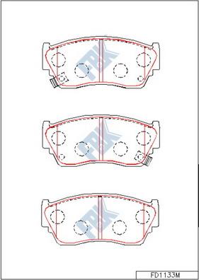 FBK FD1133M - Brake Pad Set, disc brake autospares.lv