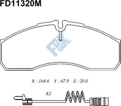 FBK FD11320M - Brake Pad Set, disc brake autospares.lv