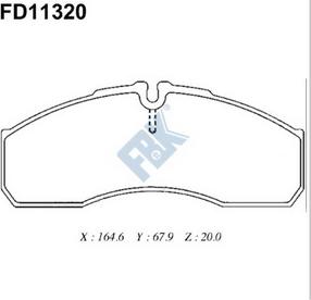 FBK FD11320 - Brake Pad Set, disc brake autospares.lv