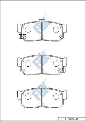 FBK FD1853M - Brake Pad Set, disc brake autospares.lv