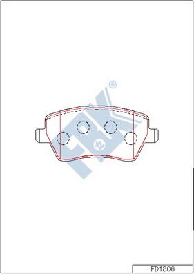 FBK FD1806 - Brake Pad Set, disc brake autospares.lv