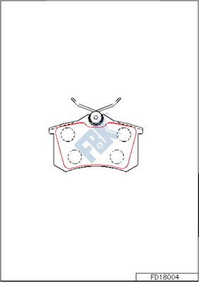 FBK FD18004 - Brake Pad Set, disc brake autospares.lv