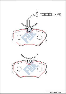 FBK FD18005M - Brake Pad Set, disc brake autospares.lv