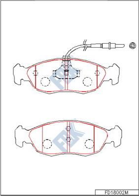 FBK FD18002M - Brake Pad Set, disc brake autospares.lv