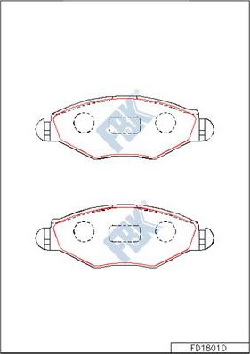 FBK FD18010 - Brake Pad Set, disc brake autospares.lv