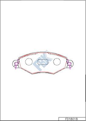 FBK FD18018 - Brake Pad Set, disc brake autospares.lv