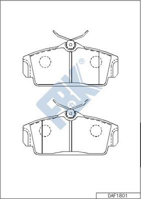 FBK FD1801 - Brake Pad Set, disc brake autospares.lv