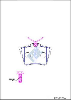 FBK FD18021A - Brake Pad Set, disc brake autospares.lv