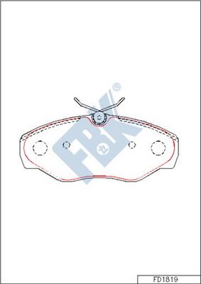 FBK FD1819 - Brake Pad Set, disc brake autospares.lv