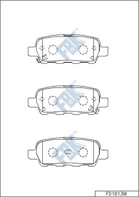 FBK FD1813M - Brake Pad Set, disc brake autospares.lv