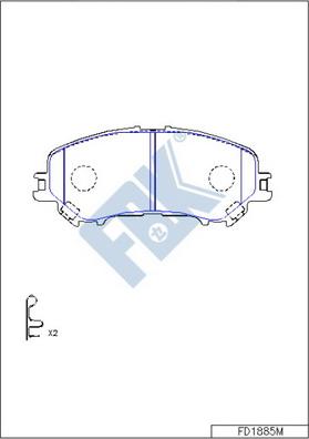 FBK FD1885M - Brake Pad Set, disc brake autospares.lv