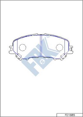 FBK FD1885 - Brake Pad Set, disc brake autospares.lv