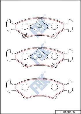 FBK FD13012M - Brake Pad Set, disc brake autospares.lv