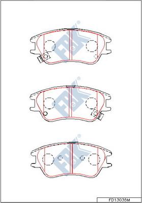 FBK FD13035M - Brake Pad Set, disc brake autospares.lv